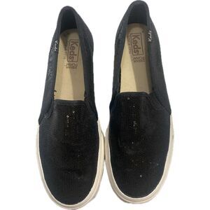 Keds Black Sequin Slip-on Sneakers Women's Size 6.5